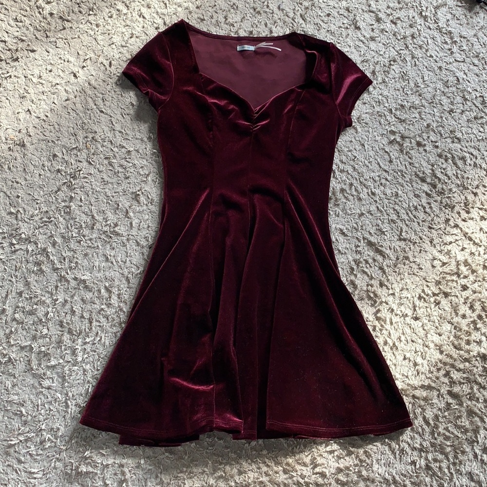 Velvet Sweetheart Skater Dress